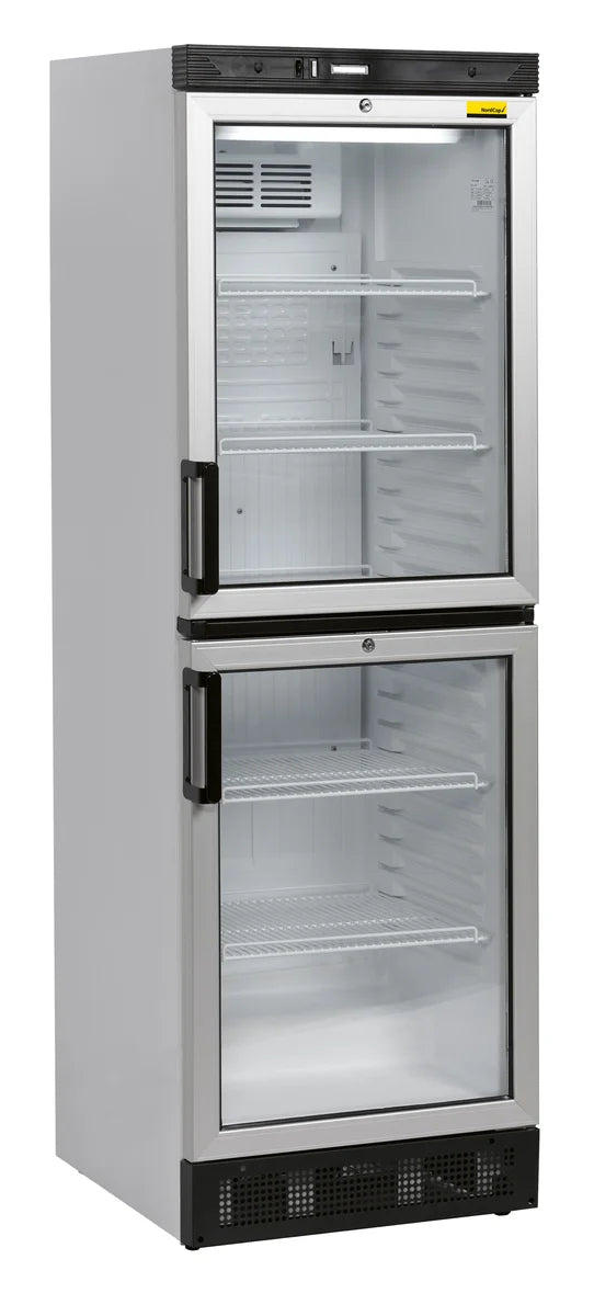 NordCap Gewerbekühlschrank KU 380 2G mit 2 Glastüren mit Griff