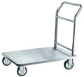 Chariot à bagages en inox, plateforme, 900 x 600 mm