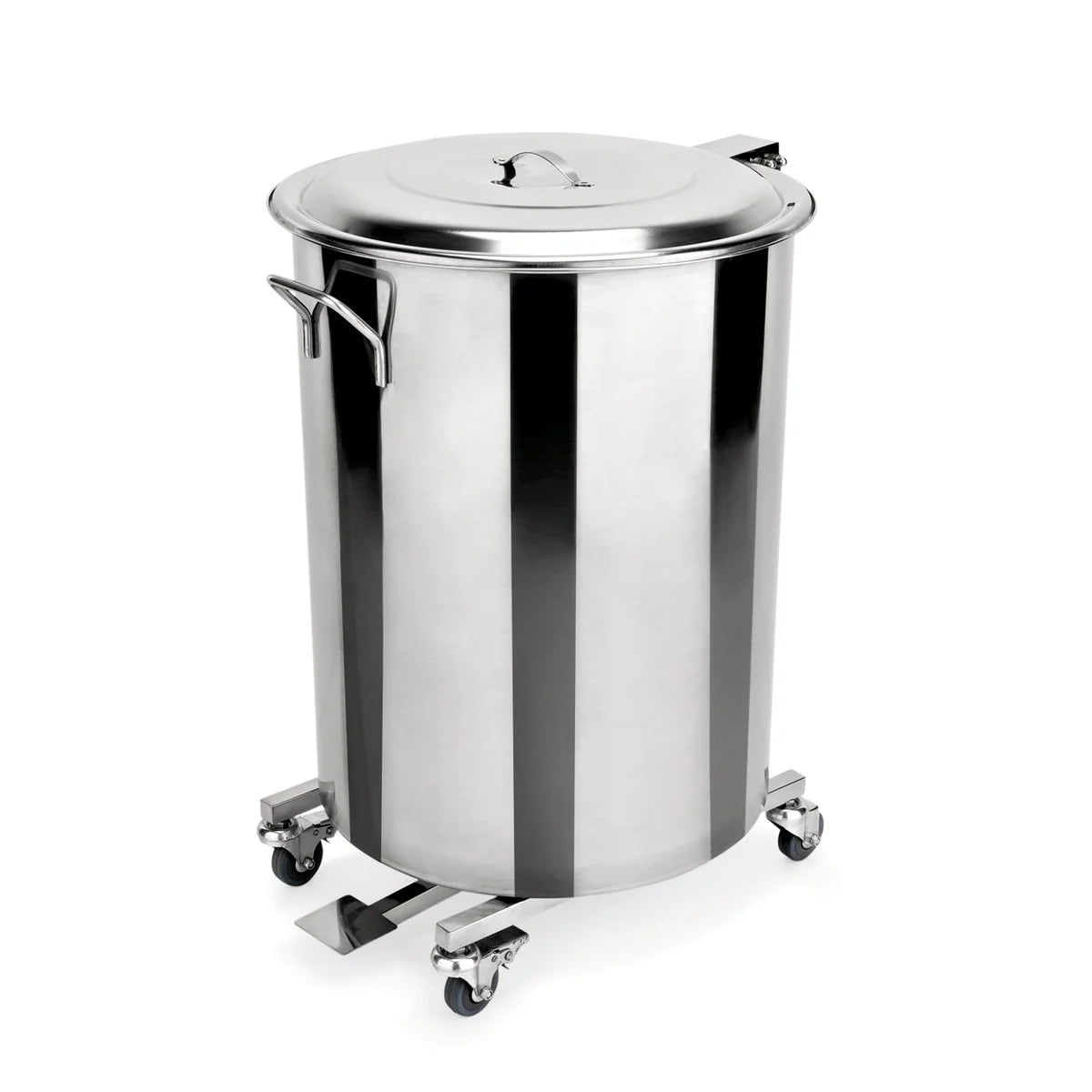 Tretabfallbehälter mit 4 schwenkbaren Rollen, 90 ltr., Ø 44 cm