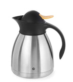 Thermos 2L - version inox à double paroi - bouton-poussoir jaune