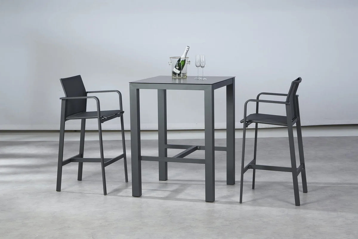 barths Bar-Tisch Rhodos 800x800 mm anthrazit/Ardesia
