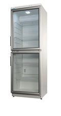 Armoire réfrigérée à boissons blanche - 350 l - porte vitrée - froid ventilé
