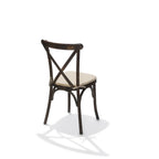 Coussin d’assise rembourré Feros pour chaise et tabouret de bar de type Crossback, écru – 420 x 420 x 20 mm