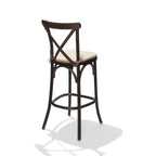 Coussin d’assise rembourré Feros pour chaise et tabouret de bar de type Crossback, écru – 420 x 420 x 20 mm