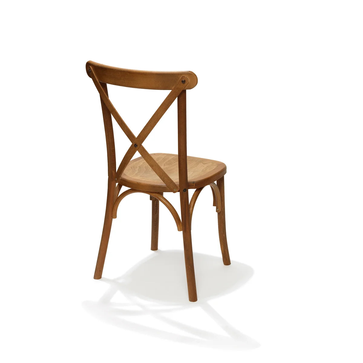 Feros Chaise empilable Crossback en bois massif, clair, 480 x 470 x 880 mm