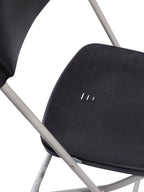 Feros Klappstuhl Budget Grau/Schwarz, Stahlgestell, klappbar