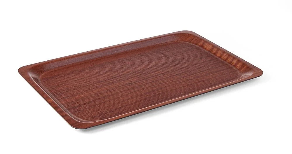 Plateau de service rectangulaire Woodform antidérapant 430x610 mm
