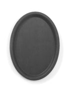 Plateau de service Rubberform ovale, noir, 325 x 530 mm
