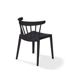Feros Chaise empilable Windson, noir, polypropylène
