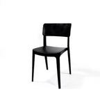 Feros Wing Chair Schwarz, Stapelstuhl Kunststoff
