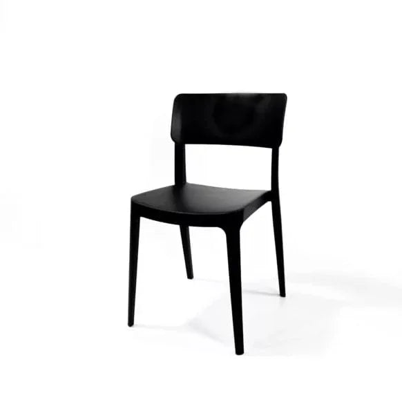Feros Wing Chair Schwarz, Stapelstuhl Kunststoff