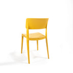 Feros Wing Chair Moutarde, Chaise empilable en plastique