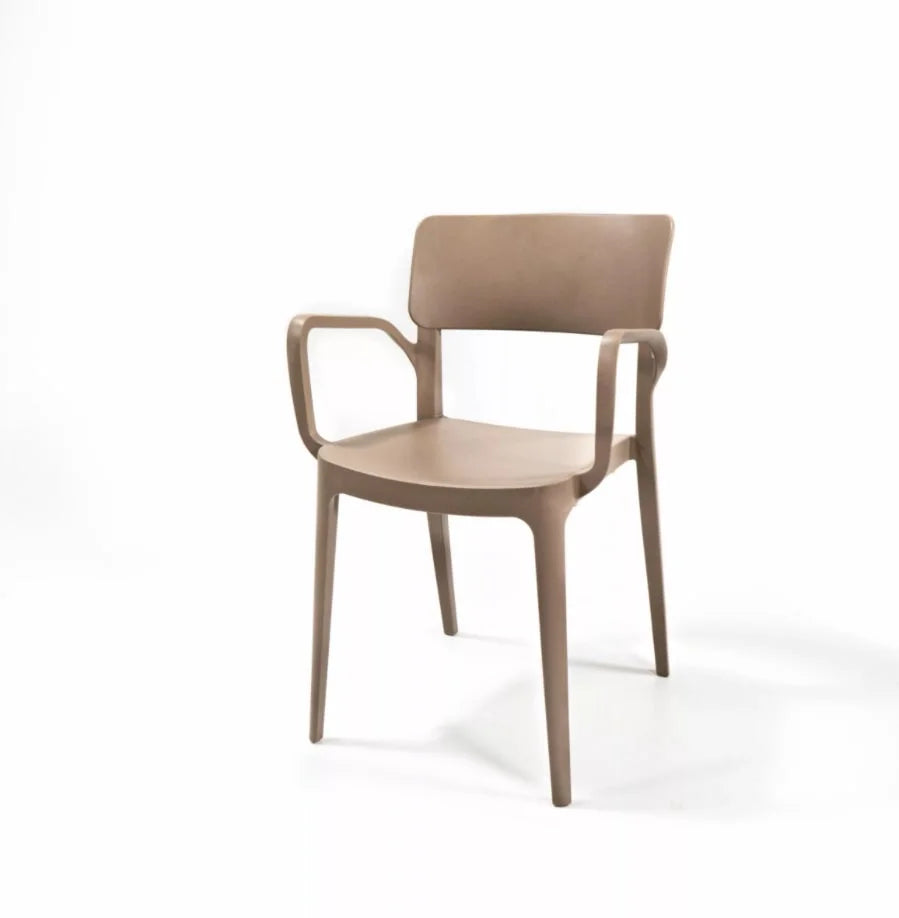 Feros Wing Armchair Sand Beige Stapelstuhl Kunststoff