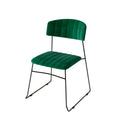 Feros Mundo Chaise empilable Vert, rembourrée en velours, ignifugé, 540 x 550 x 790 mm