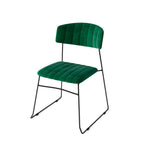 Feros Mundo Chaise empilable Vert, rembourrée en velours, ignifugé, 540 x 550 x 790 mm