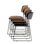 Feros Mundo Chaise empilable Vert, rembourrée en velours, ignifugé, 540 x 550 x 790 mm