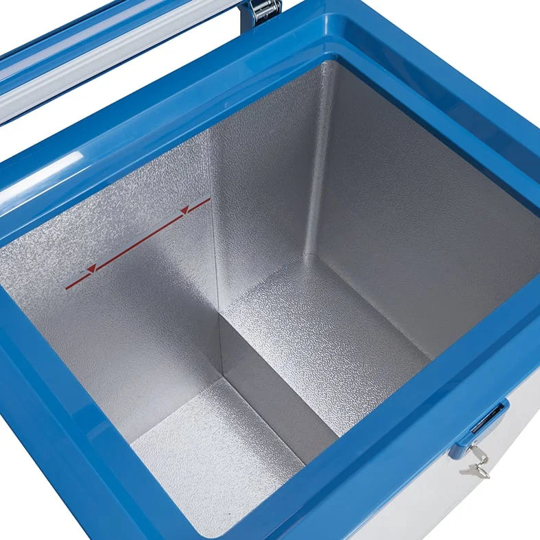 Gastro-Cool FC100 Gefrier-Kühltruhe 100 Liter weiß/blau, LED