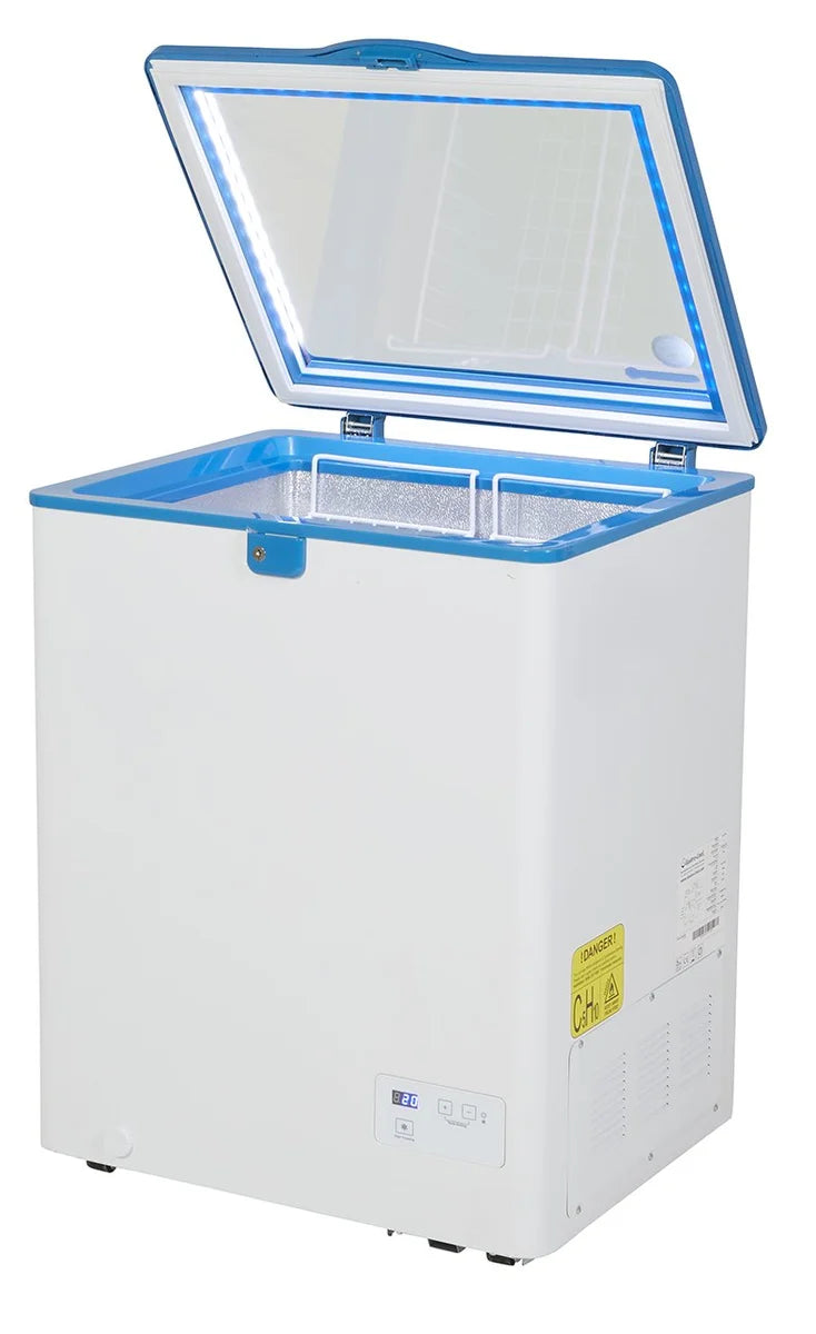 Gastro-Cool FC100 Gefrier-Kühltruhe 100 Liter weiß/blau, LED