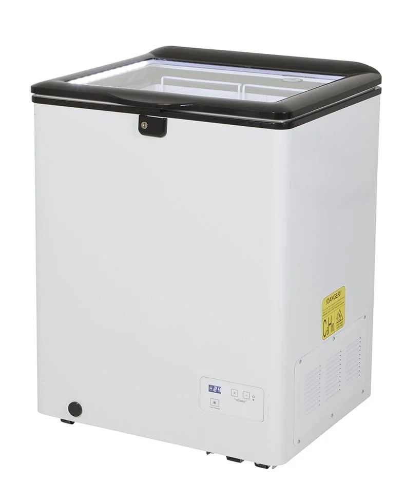 Gastro-Cool FC100 Gefrier-Kühltruhe 100 Liter weiß/schwarz, LED
