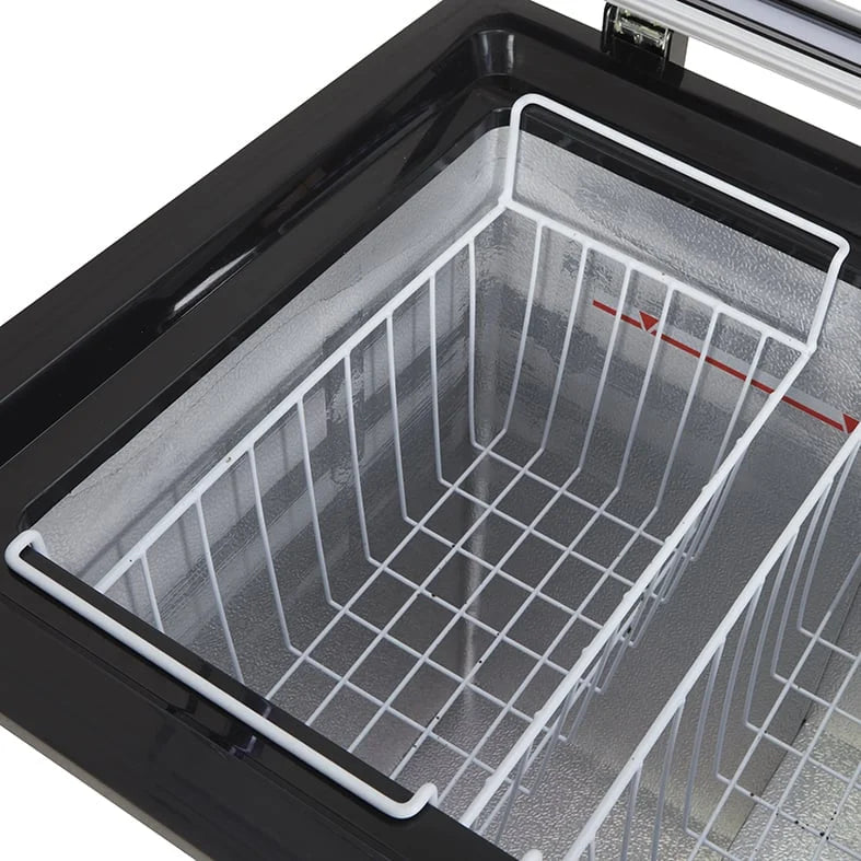 Gastro-Cool FC100 Gefrier-Kühltruhe 100 Liter weiß/schwarz, LED