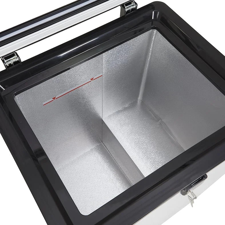 Gastro-Cool FC100 Gefrier-Kühltruhe 100 Liter weiß/schwarz, LED