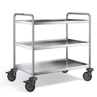 B.PRO Chariot de service SW 10 x 6-3, roulettes en plastique - version renforcée, roulettes pivotantes