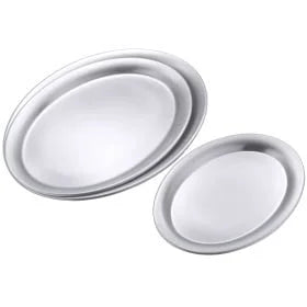 Plateau de service ovale, longueur 23 cm, largeur 17,5 cm, hauteur 1,1 cm