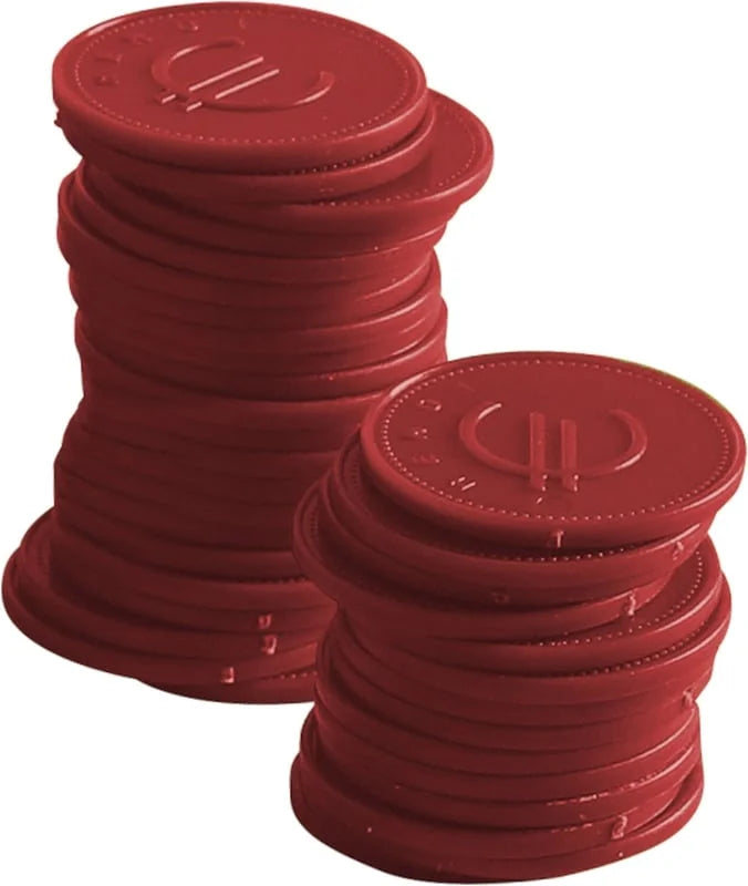 Jetons de consigne rouges