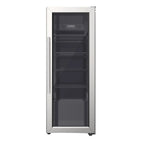 Armoire réfrigérée à boissons argentée - 125 l - porte vitrée - froid par compression