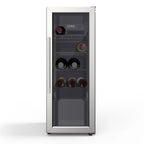 Armoire réfrigérée à boissons argentée - 125 l - porte vitrée - froid par compression