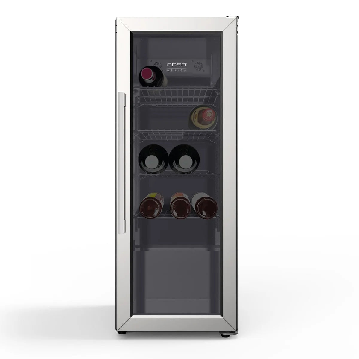 Armoire réfrigérée à boissons argentée - 125 l - porte vitrée - froid par compression