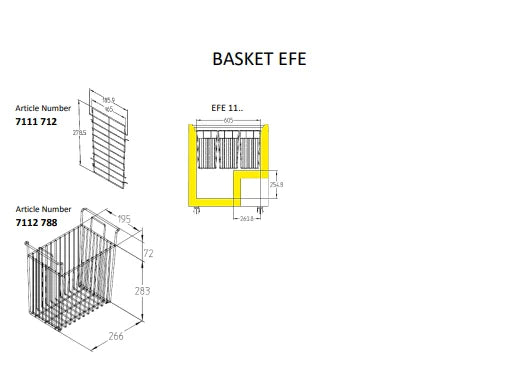 Liebherr Grille de séparation pour panier A