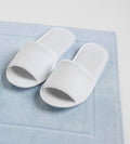 Chaussons en éponge, bride ouverte, blanc, taille unique