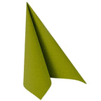 Papstar 50 serviettes ROYAL Collection pliage 1/4 40 cm x 40 cm vert olive