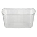 Papstar 100 Verpackungsbecher, PP eckig 250 ml 4,9 cm x 8,1 cm x 10,8 cm transparent