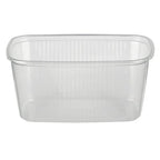 Papstar 100 Verpackungsbecher, PP eckig 250 ml 4,9 cm x 8,1 cm x 10,8 cm transparent
