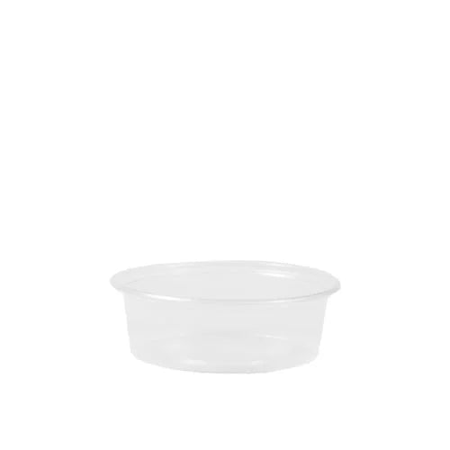 Papstar 50 Dressingbecher, PP rund 50 ml Ø 7,1 cm x H: 2,4 cm transparent
