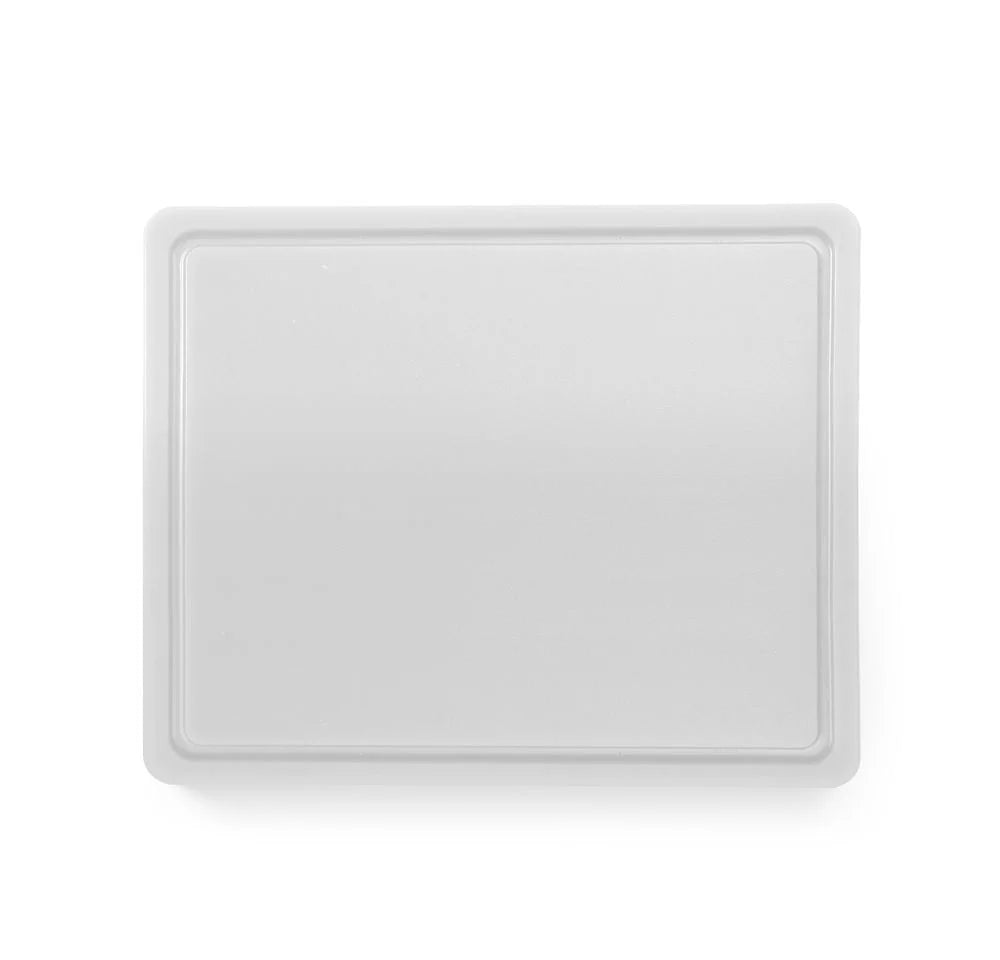 Schneidbrett GN 1/2 - 32,5 x 26,5 x 1,2 cm - HDPE weiß