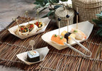 Papstar  Pure  Fingerfood-Schalen L - Schiffchen; Holz - 50 Stk