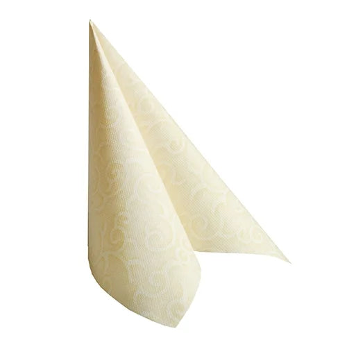 Papstar 50 Servietten ROYAL Collection 1/4-Falz 40 cm x 40 cm champagner Casali
