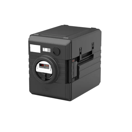 Thermobox Rieber 52 litres à chargement frontal avec chauffage à air pulsé numérique, noir