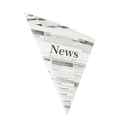 Papstar 1000 cornets pointus, substitut de papier sulfurisé 32,5 cm x 23 cm x 23 cm Newsprint, capacité de remplissage 250 g, ingraissable