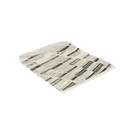 Papstar 1000 Hamburger-Tüten, Pergament-Ersatz 16 cm x 18 cm Newsprint fettdicht