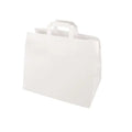 Papstar 50 sacs de transport, papier 27 cm x 32 cm x 17 cm blanc avec poignée