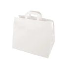 Papstar 50 sacs de transport, papier 27 cm x 32 cm x 17 cm blanc avec poignée