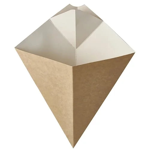 Papstar  Pure  Pommes-Frites-Spitztüte- L -mit Dip-Ecke; Pappe - 50 Stk - 300g