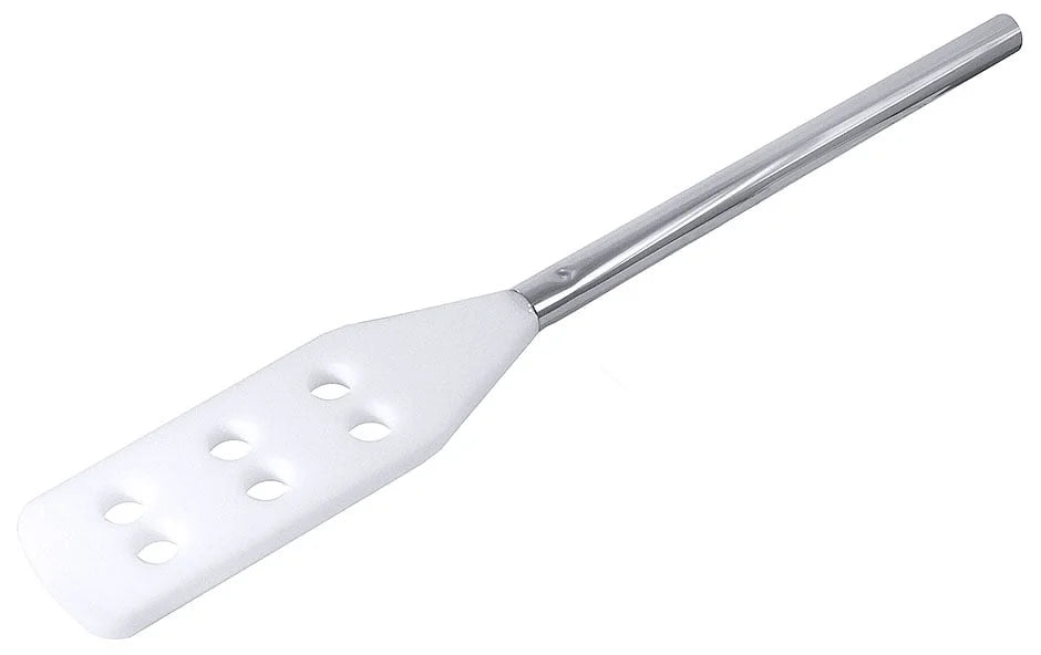 Spatule à mélanger, perforée, dimensions de la spatule 32x11 cm, longueur totale 100 cm