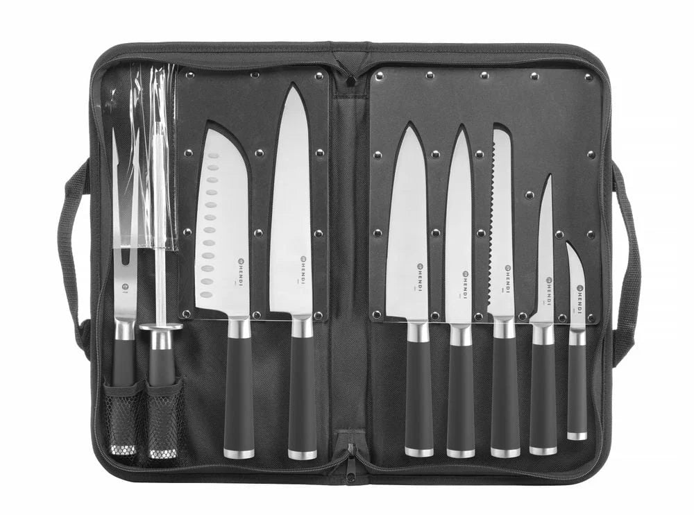 Set de couteaux 9 pièces en acier inoxydable