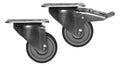 Jeu de roulettes Ø 80 mm pour réfrigérateurs et tables réfrigérées - 5 pièces