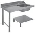 Dexion Zulauftisch, ein Becken, Anbau links, 1500x720x850 mm